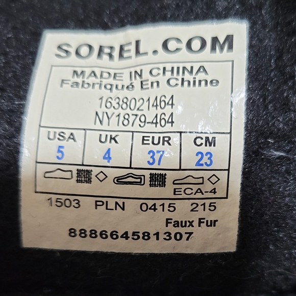 Sorel Yoot Pac Snow Boot Navy and Black With Red Laces Waterproof  Size 5 - Picture 10 of 14